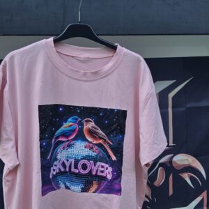 Camiseta “Rosa Disco Birds”