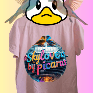 🕊️ Camiseta Rosa “Bird Disco” – Libertad con Brillo Propio ✨