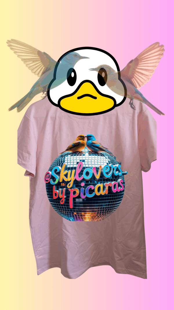 🕊️ Camiseta Rosa “Bird Disco” – Libertad con Brillo Propio ✨